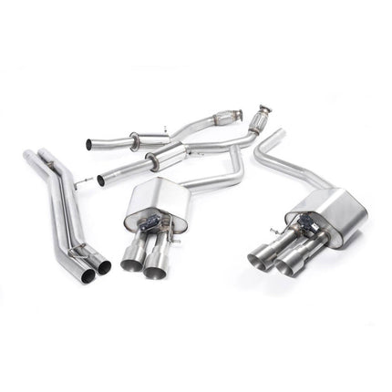 Milltek Sport Cat-Back Exhaust with Quad 100mm GT-100 Tips for Audi S8 D4 4.0 TFSI Quattro 2013 to 2018 (SSXAU466)