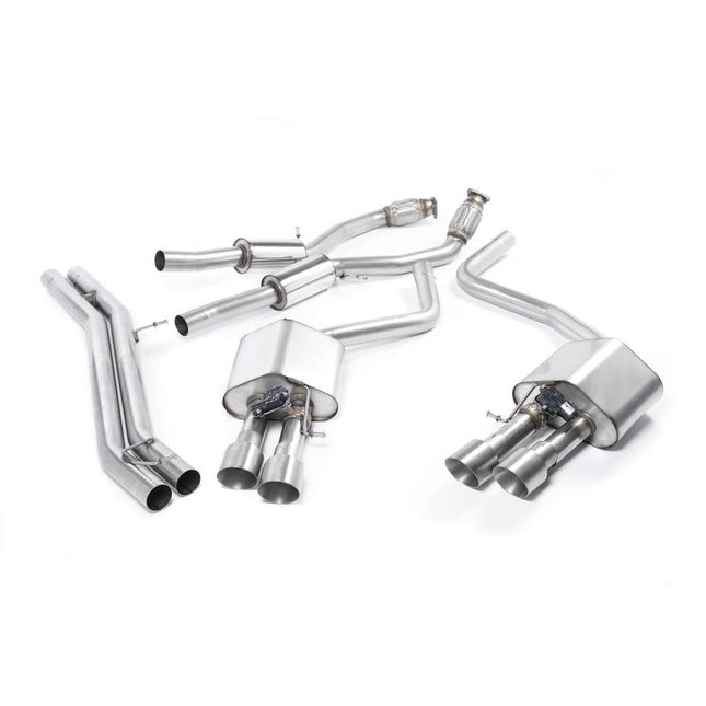 Milltek Sport Cat-Back Exhaust with Quad 100mm GT-100 Tips for Audi S8 D4 4.0 TFSI Quattro 2013 to 2018 (SSXAU466)