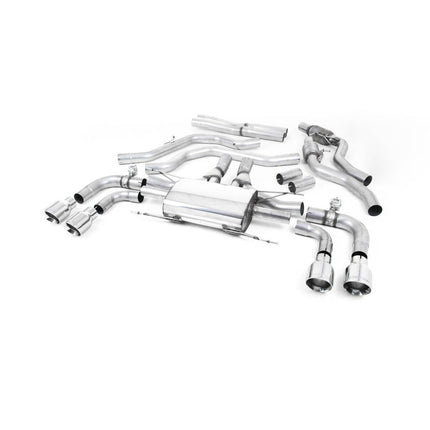 Milltek SSXAR006 Cat-Back Exhaust (Quad 100mm GT100) for Alfa Romeo Giulia Quadrifoglio