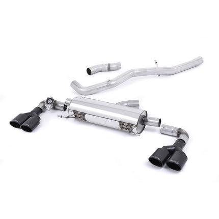 Milltek SSXAU493 Cat-Back Exhaust with Cerakote Black Jet Oval Tips for Audi S1 2.0 TFSI quattro