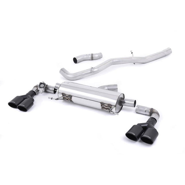 Milltek SSXAU493 Cat-Back Exhaust with Cerakote Black Jet Oval Tips for Audi S1 2.0 TFSI quattro