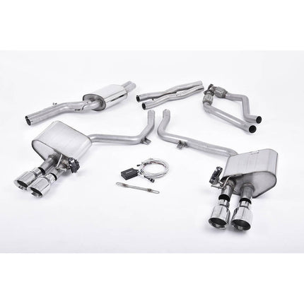 Milltek SSXAU407 Cat-Back Quad 100mm GT100 for Audi S4 3.0 Supercharged V6 (B8.5)