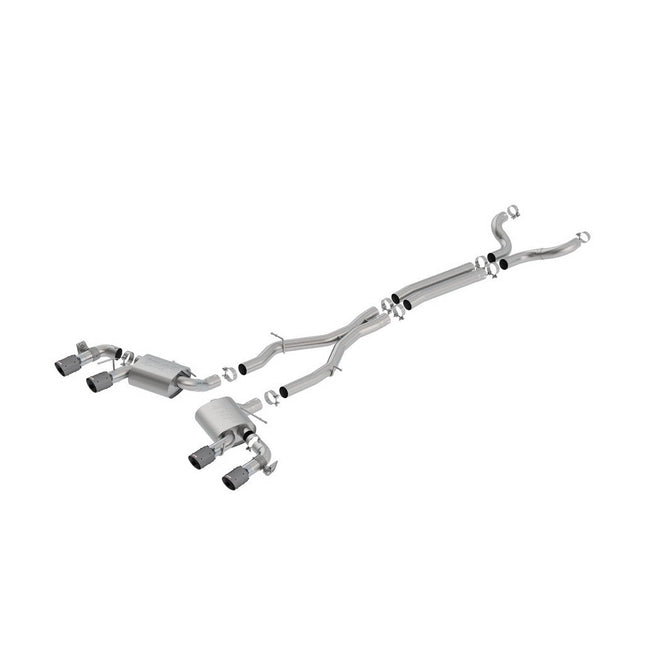Borla 140726CFBA S-Type Cat-Back Exhaust Carbon Fiber Tips for Chevrolet Camaro ZL1 6.2L