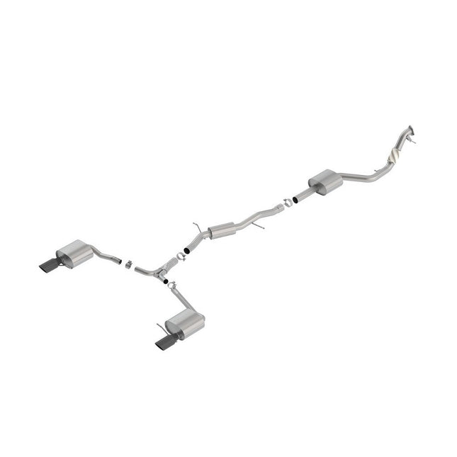 BORLA Cat-Back Exhaust S-Type Black Chrome for Audi A4 Quattro 2.0L (140761BC)