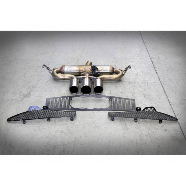 Tubi Style TSALF4C13.050.VC Three Central Tips Exhaust System with ECU and Grids for Alfa Romeo 4C