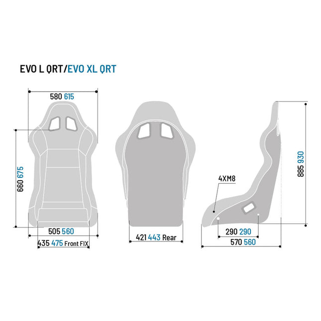 Sparco EVO XL QRT Racing Seat FIA 8855-1999 Size XL (008015RNR)