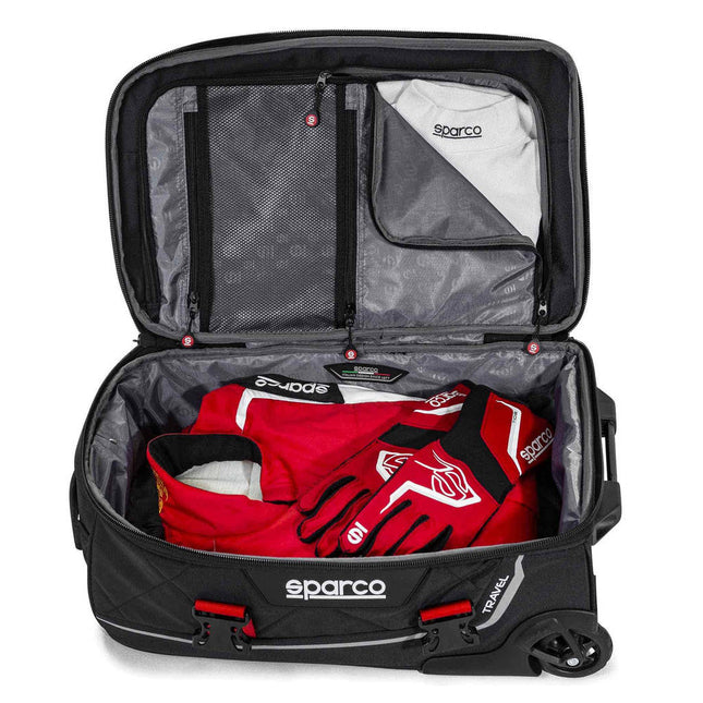 Sparco Soft Cabin Trolley Travel Bag - Black/Red
