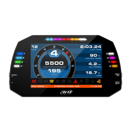 AiM MXG 1.2 7-Inch Dash Logger Kit with GPS Module, 4 m Cable (XA4MXG12A40001), image 1