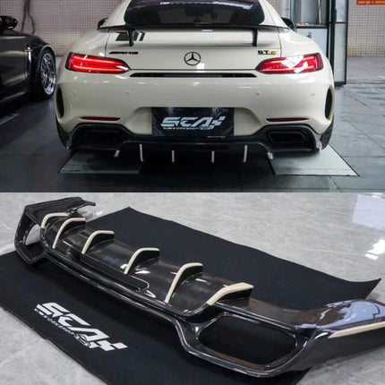Zefer Performance V3 Carbon Fiber Rear Diffuser for Mercedes-AMG GT / GT S / GT C, image 1