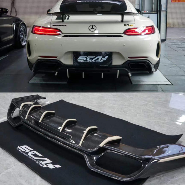 Zefer Performance V3 Carbon Fiber Rear Diffuser for Mercedes-AMG GT / GT S / GT C, image 1