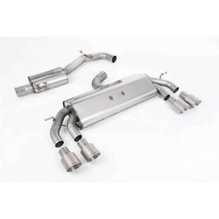 Milltek SSXVW585 Cat-Back Exhaust with Brushed Titanium GT-100 Tips for VW Golf Mk7.5 R 2.0 TSI 310PS (2017-2021)