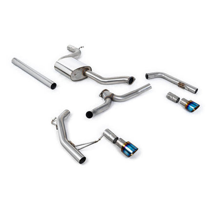 Milltek SSXVW606 Cat-Back Exhaust with Burnt Titanium GT-100 Tips for VW Jetta GLI Mk7 2.0T (2019-2021)