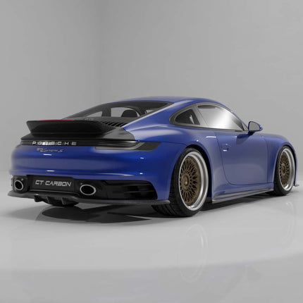 Porsche 992 ducktail spoiler brake light detail