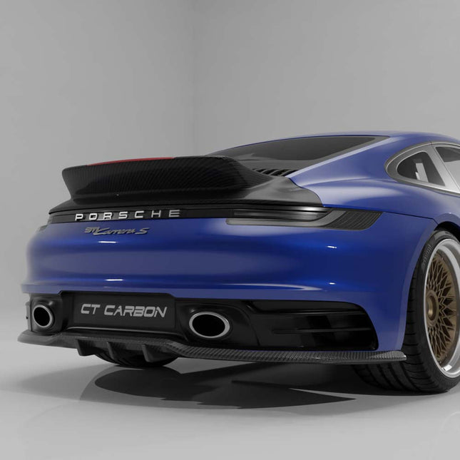 Porsche 911 992.1 992.2 Carrera Carbon Fibre Ducktail Spoiler Replacement V2 CT Design CT6077