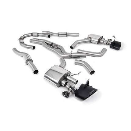 Milltek Sport Cat-Back Exhaust with Cerakote Black Oval Tips for Audi RS6 C8 2020 to 2022 (SSXAU941)