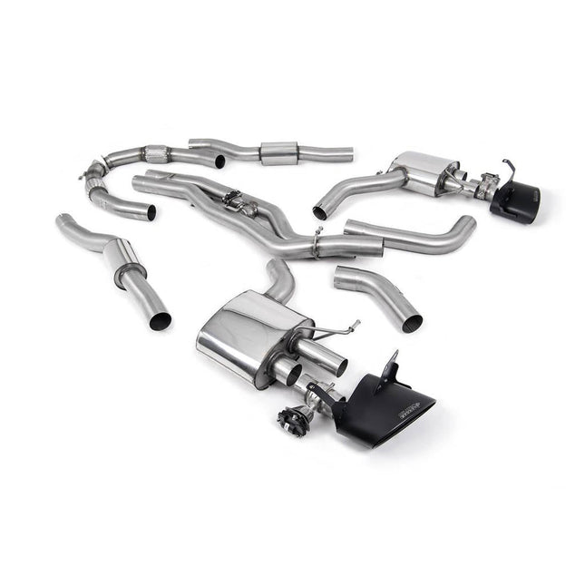 Milltek Sport Cat-Back Exhaust with Cerakote Black Oval Tips for Audi RS6 C8 2020 to 2022 (SSXAU941)