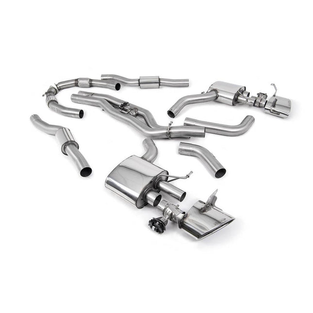 Milltek Sport Cat-Back Exhaust with Active Valves and Polished Oval Tips for Audi RS6 C8 and RS7 C8 (SSXAU942)