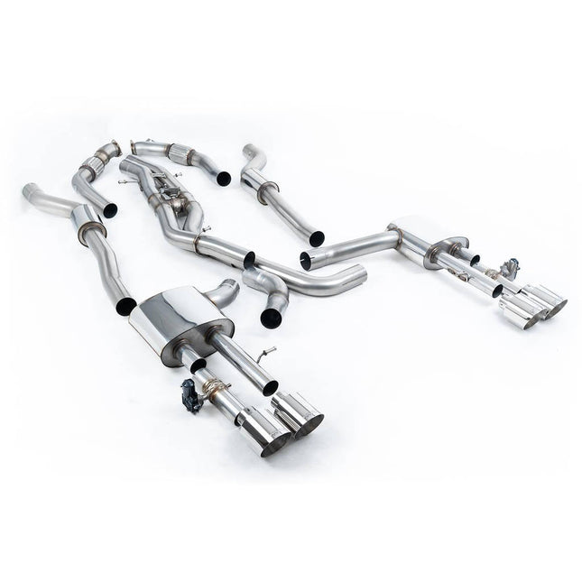 Milltek Sport Cat-Back Exhaust with Polished GT-115 Tips for Audi S8 D5 2020 to 2022 (SSXAU943)