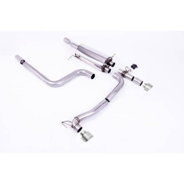 Milltek SSXFD365 Cat-Back Exhaust with Brushed Titanium GT-100 Tips for Ford Fiesta Mk8 ST 1.5 EcoBoost 200PS (2020-2022)