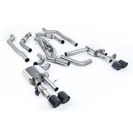 Milltek Sport Cat-Back Exhaust with Carbon JET-115 Tips for Audi S8 D5 2020 to 2022 (SSXAU952)