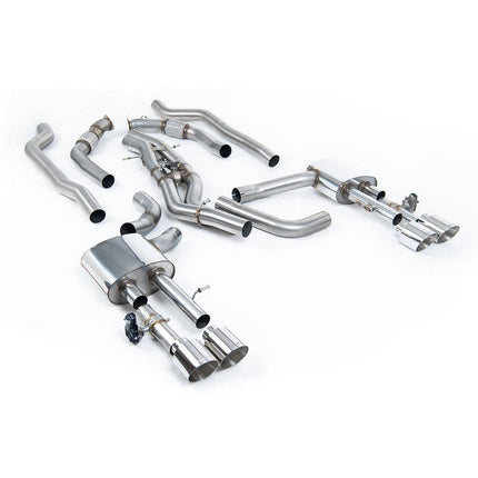 Milltek Sport Cat-Back Exhaust with Polished GT-115 Tips for Audi S8 D5 2020 to 2022 (SSXAU948)