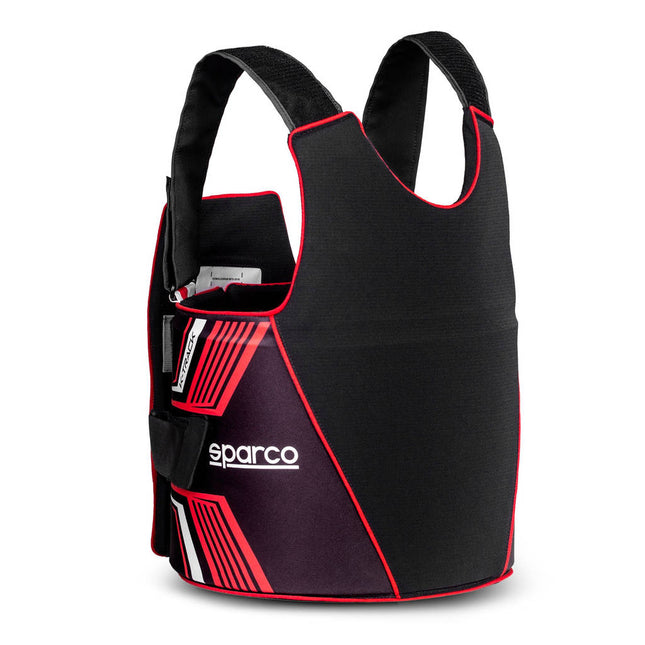 Sparco K-Track Karting Rib Protector (FIA 8870-2018) - Black/Red