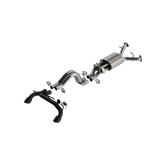 Borla 140934CB ATAK Cat-Back Exhaust for Ford Bronco Raptor (2022+) Black Chrome
