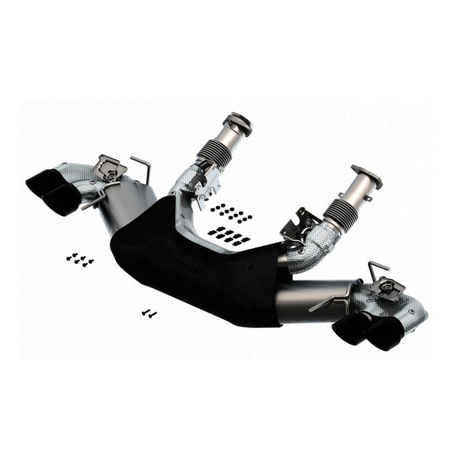 Borla S-Type Cat-Back Exhaust with Black Chrome Tips for Chevrolet Corvette C8 Stingray 6.2L V8 2020 to 2024 (140838BC)