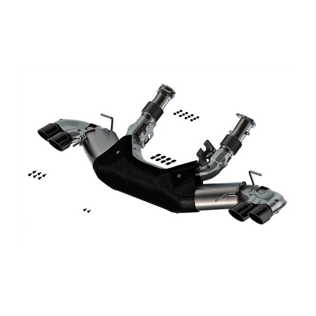 Borla S-Type Cat-Back Exhaust (Black Chrome Tips, Without NPP Valves) for Chevrolet Corvette C8 6.2L V8 2020-2024 - 140840BC
