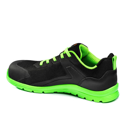 Sparco Practice Rinus S1PS Mechanics Shoes - Black/Fluo Green