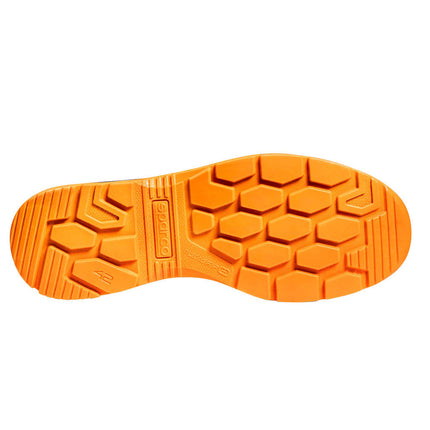 Sparco Indy Meteor Gulf S1PS Mechanics Shoes - Navy Blue/Fluo Orange