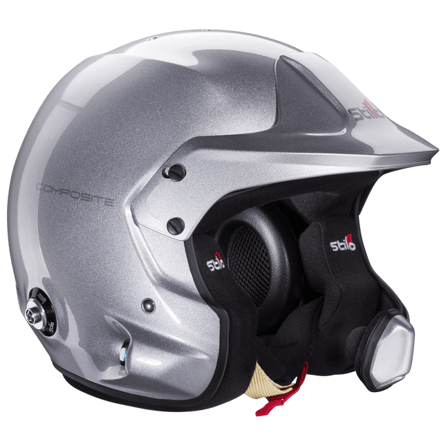 Stilo Venti WRC Composite Open Face Racing Helmet Silver (FIA 8859-2015, Snell SA2020) (AA0220BG2T)