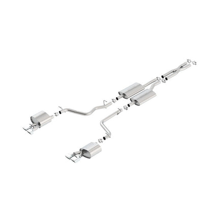 Borla 140482 S-Type Cat-Back Exhaust for Dodge Challenger SE/SXT V6 3.6L (2011-2014)