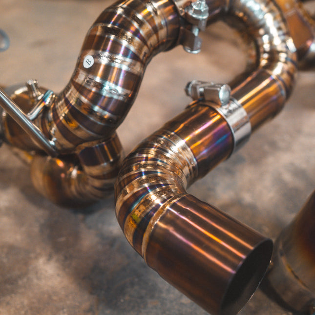 Valvetronic Designs Titanium Valved Sport Exhaust System for Ferrari F8 Tributo and F8 Spider (FER.F8.VSES.TI)