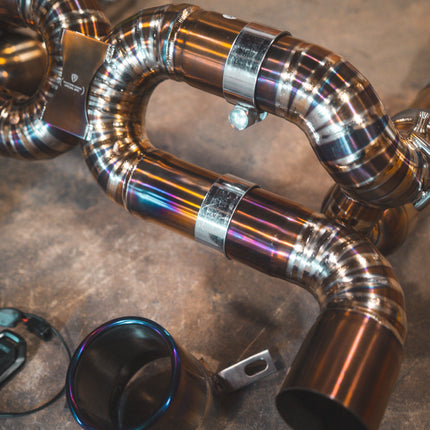 Valvetronic Designs Titanium Valved Sport Exhaust System for Ferrari F8 Tributo and F8 Spider (FER.F8.VSES.TI)