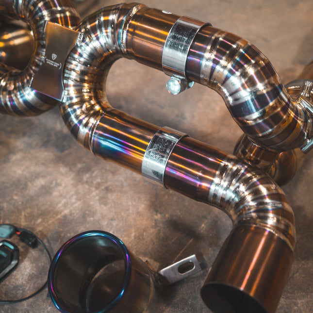 Valvetronic Designs Titanium Valved Sport Exhaust System for Ferrari F8 Tributo and F8 Spider (FER.F8.VSES.TI)