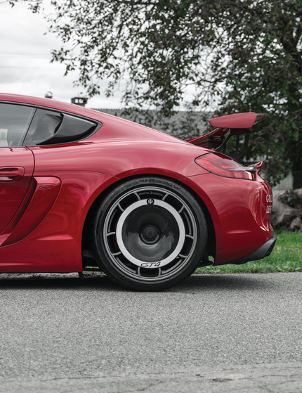 Gold Leaf Aero Discs EVO for Porsche 981 Cayman GT4 aluminium wheels