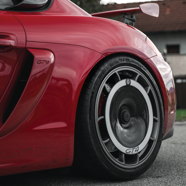 Gold Leaf Aero Discs EVO 981 Cayman GT4 fitted