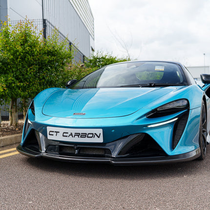 McLaren Artura carbon fibre splitter front view