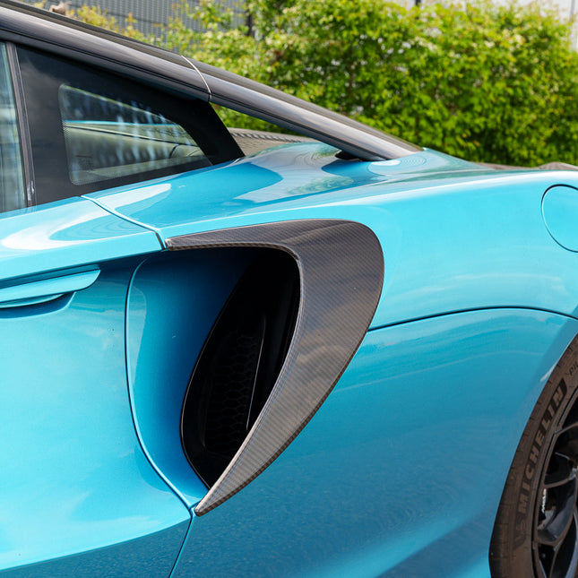 McLaren Artura carbon fibre side intake vent front view