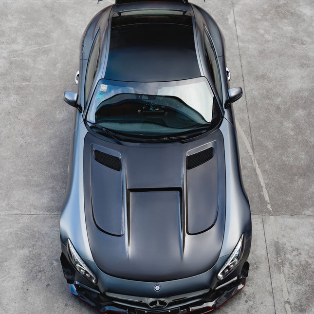 CMST Black Series Style Carbon Fiber Hood for Mercedes-AMG GT C190, image 4