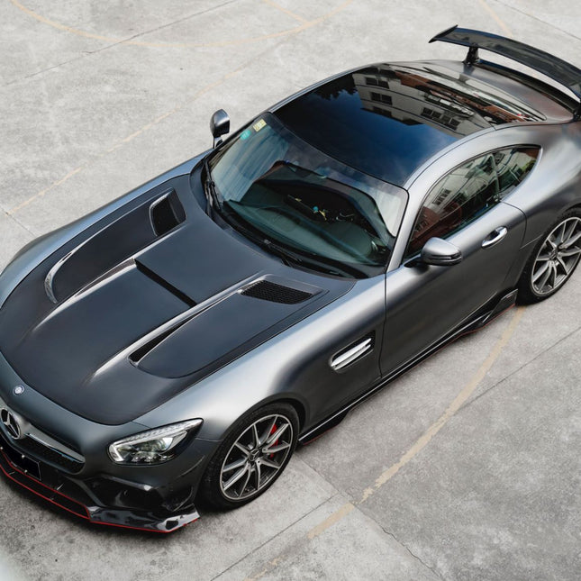 CMST Black Series Style Carbon Fiber Hood for Mercedes-AMG GT C190, image 5