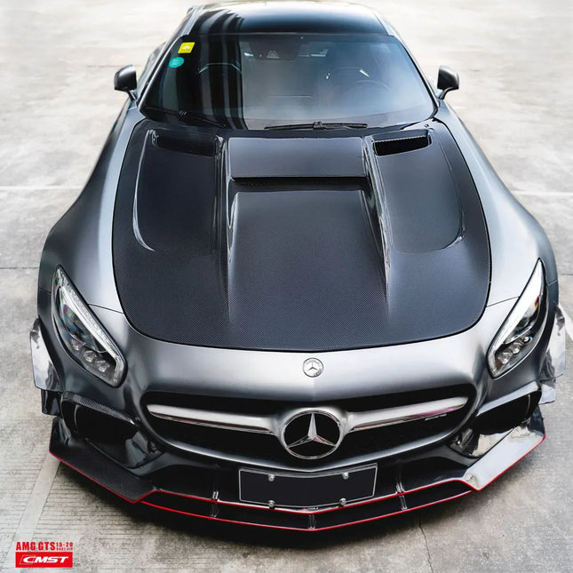 CMST Black Series Style Carbon Fiber Hood for Mercedes-AMG GT / GT S / GT C / GT R C190, image 7