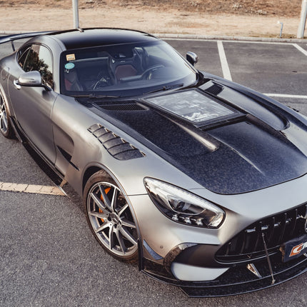 CMST Black Series Style Carbon Fiber Hood with Clear View Glass for Mercedes-AMG GT / GT S / GT C / GT R C190, image 4