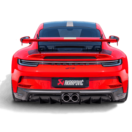 Akrapovic 992 GT3 carbon diffuser detail
