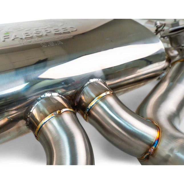 Fabspeed Audi RSQ8 valved cat-back exhaust, weld detail
