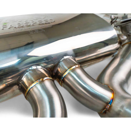 Fabspeed Lamborghini Urus valved cat-back exhaust, weld detail