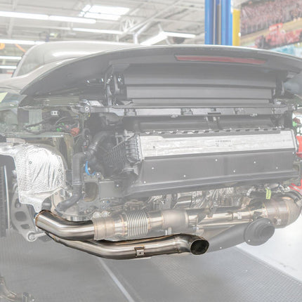 Fabspeed 992.2 GTS muffler bypass on car