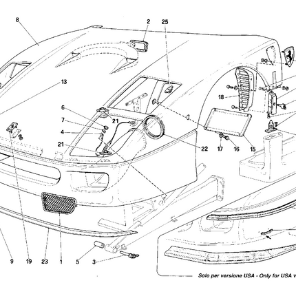Ferrari F40 Lock Set, OEM, Part Number: 62760000