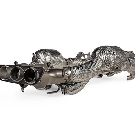 Akrapovic Slip-On Race Line full exhaust view for Ferrari 296